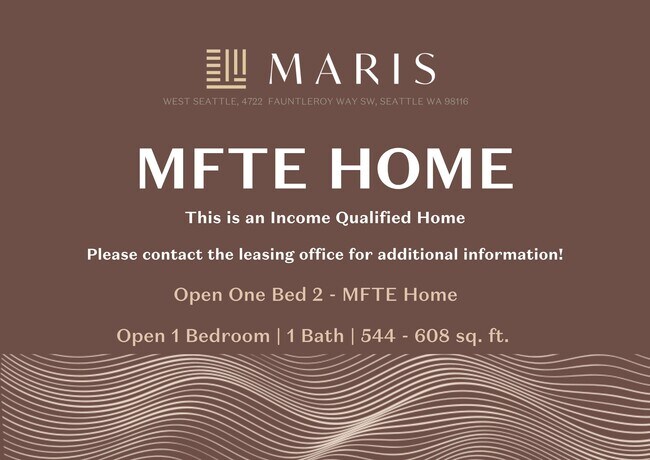 Open One Bed 2 MFTE A503 floor plan
